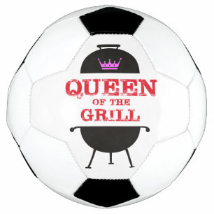 Queen Of The Grill, Pink Crown Red Soccer Ball