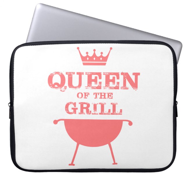 Queen Of The Grill, Pink Laptop Sleeve (Front)