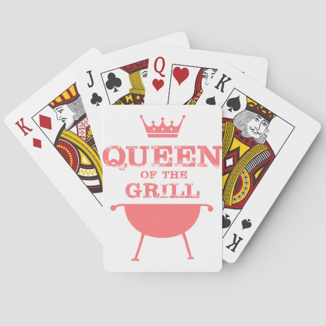 Queen Of The Grill, Pink Playing Cards (Back)