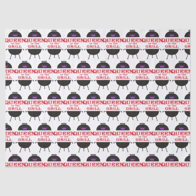 Queen Of The Grill, Purple Crown Red Tissue Paper (Front)