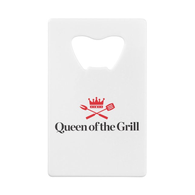Queen of the Grill Wallet Bottle Opener (Back)