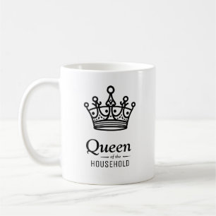 Queen of the household   Personalized coffee mug