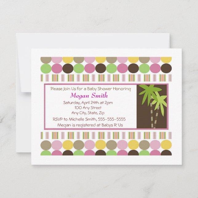 Queen of The Jungle Baby Shower Invitation (Front)