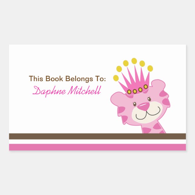 Queen of the Jungle Custom Book Plate Sticker (Front)