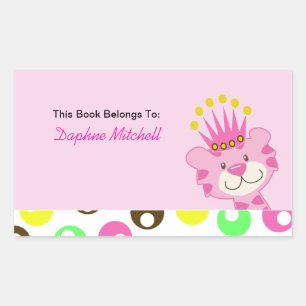 Queen of the Jungle Custom Book Plate Sticker