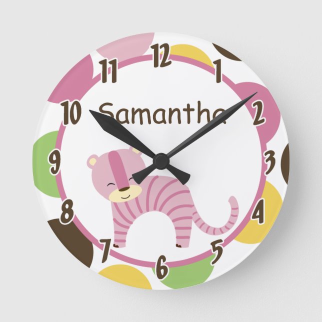 Queen of the Jungle Lion Safari Personalized Clock (Front)