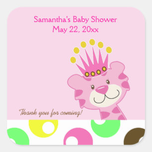 Queen of the Jungle SQUARE Favour Sticker