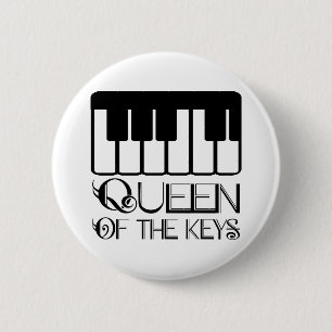 Queen of the Keys Piano 2 Inch Round Button