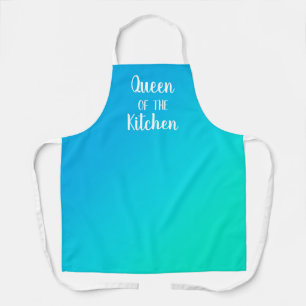 Queen of the Kitchen Blue to Teal Gradient Apron