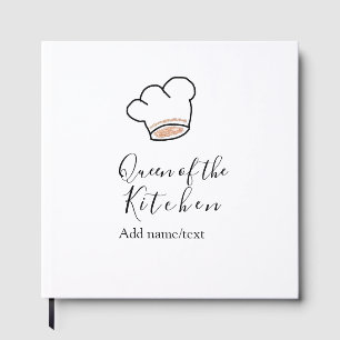 Queen of the kitchen chef cooking add name crown guest book