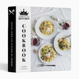 Queen of The Kitchen Cookbook Recipe Personalized Binder