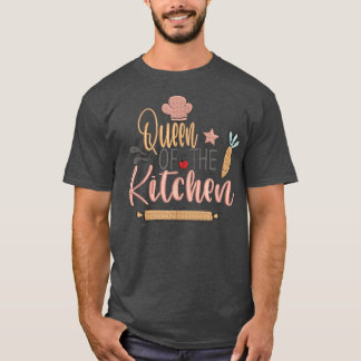 queen of the kitchen cooking master chef hat cook  T-Shirt