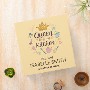 Queen of the Kitchen Custom Name Design Binder