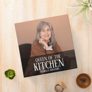 Queen of the Kitchen Editable Photo Name Design Binder