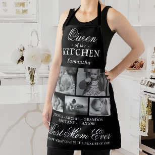 Queen of the Kitchen Mom Photo Collage Apron
