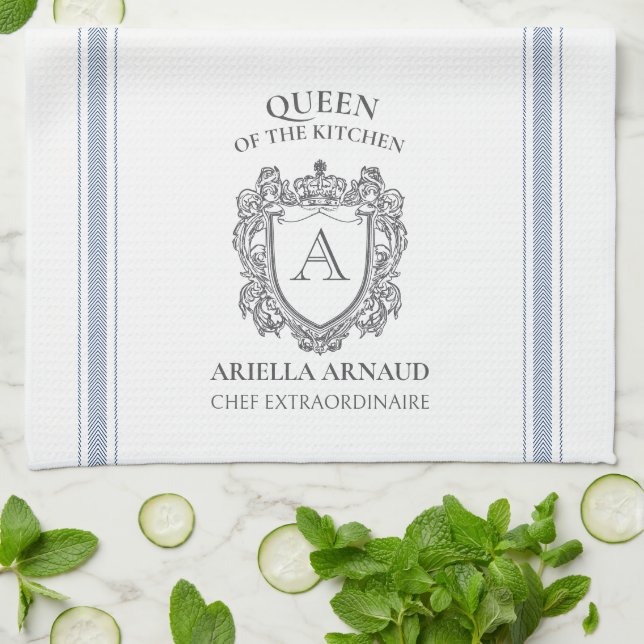 Queen of the Kitchen Monogramme Serviette personna (Plié)