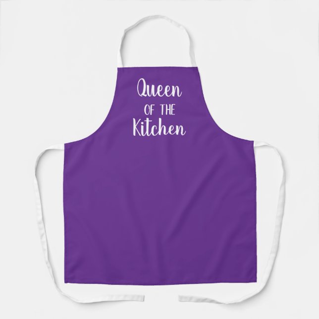 Queen of the Kitchen Purple Apron (Front)