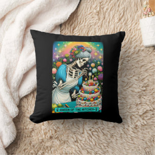 Queen of the Kitchen Tarot Card Throw Pillow