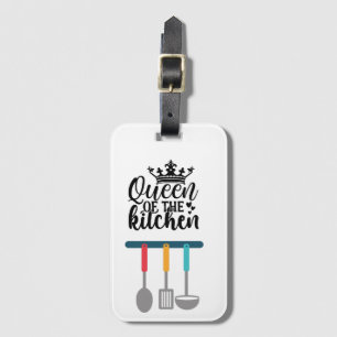 Queen of the Kitchen with cooking spoon Luggage Tag