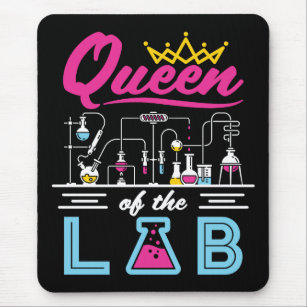 Queen of the Lab Scientist Chemist Women Mouse Pad
