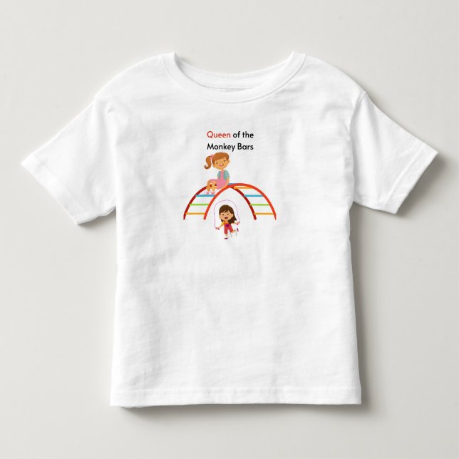 Queen of the monkey bars toddler t-shirt (Front)
