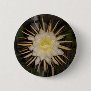 "Queen Of The Night" Cactus Flower 2 Inch Round Button