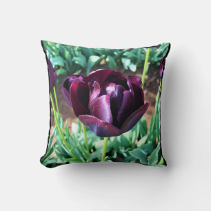 Queen of the Night Tulip, Oregon Throw Pillow