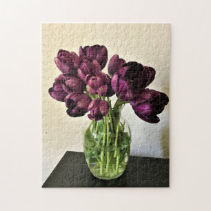 Queen of the Night Tulips Jigsaw Puzzle