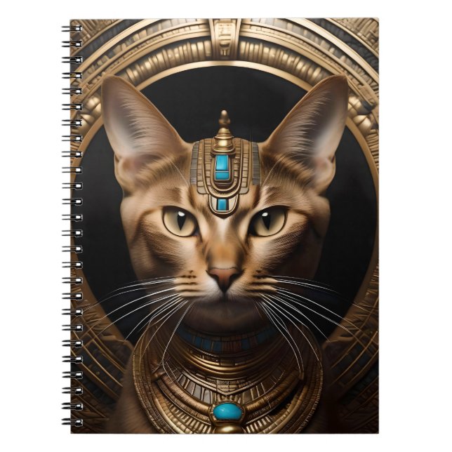 Queen of the Nile: Cleopatra the Cat in Headdress Notebook (Front)