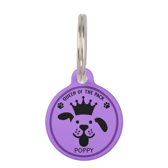 Queen Of The Pack Dog Pet Tag (Front)