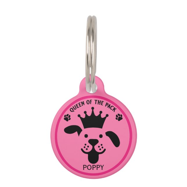 Queen Of The Pack Dog Pet Tag (Front)