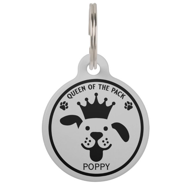 Queen Of The Pack Dog Pet Tag (Front)