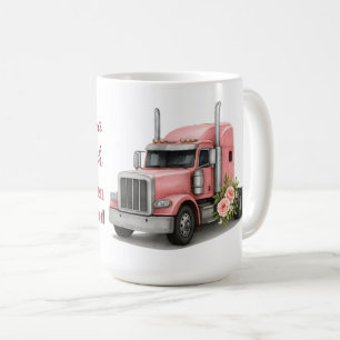 Queen of the Road Birthday Female Truck Driver Coffee Mug