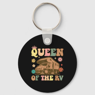Queen Of The Rv Camping Queen Female Camper Rv Cam Keychain