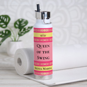 Queen of the Swing Pink Water Bottle