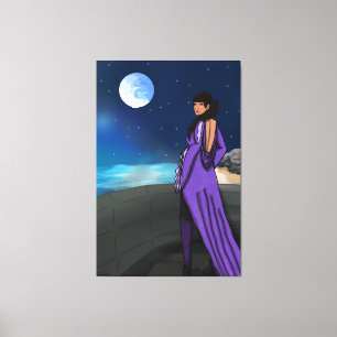 Queen on her Balcony Canvas Print