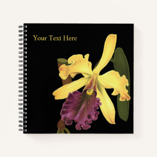Queen Orchid Black Notebook