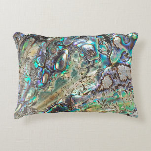 Queen paua shell accent pillow