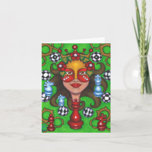 QUEEN-PAWN (Note Card) Card