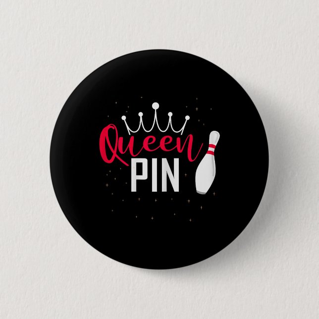 Queen Pin Shirt Bowler Bowling League For Bowling  (Front)