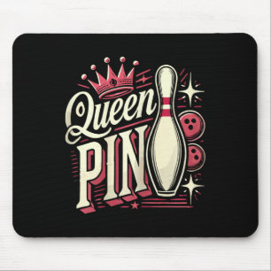 Queen Pin Shirt Bowler Bowling League For Bowling  Mouse Pad