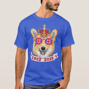 Queen Platinum Jubilee tshirt,Queens Royal Corgi S T-Shirt