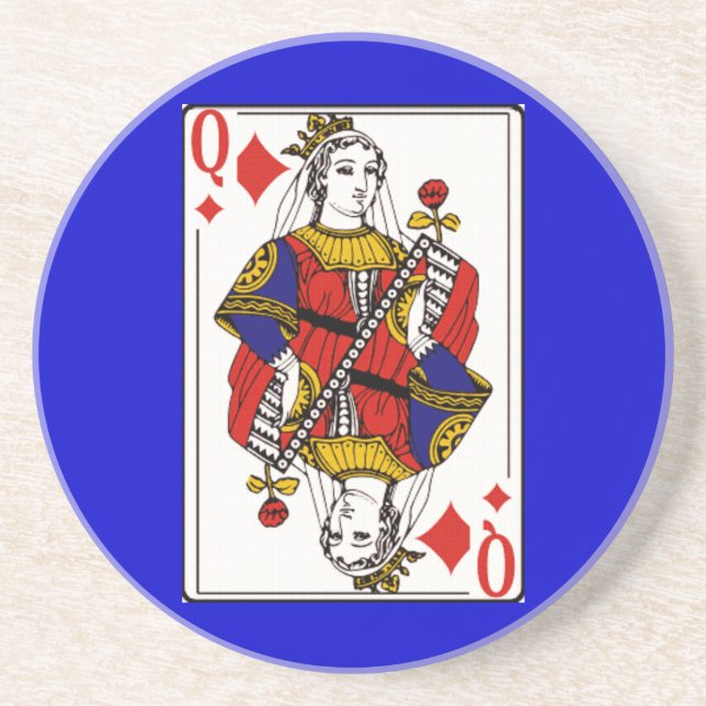 Queen Poker Player Coaster (Front)