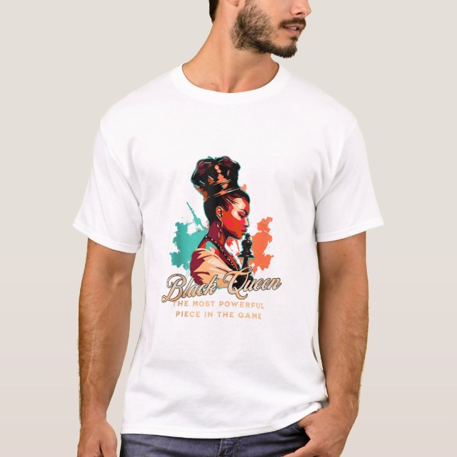Queen Powerful Black T-Shirt (Front)
