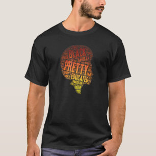 Queen Sorority History Month Curly Natural Strong  T-Shirt