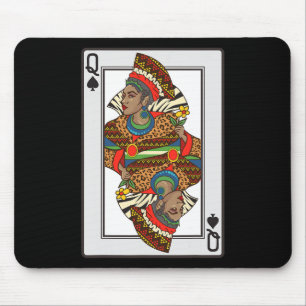 Queen Spades African American Card Halloween Gift Mouse Pad