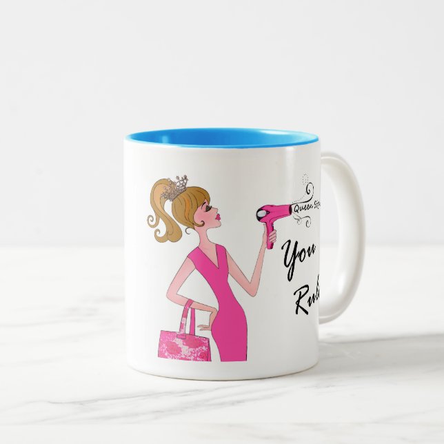 Queen Stylist / "YOU MAKE THE CUT!" Two-Tone Coffe Coffee Mug (Front Right)