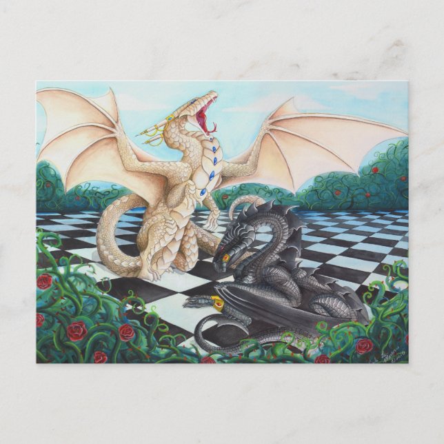 Queen Takes King post card (Front)