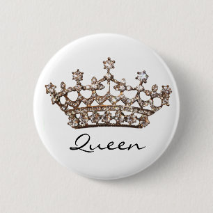 Queen Tiara Gem button