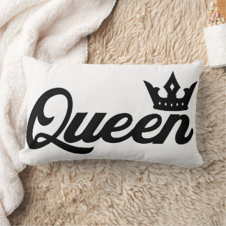 Queen Typography Classy Lumbar Pillow